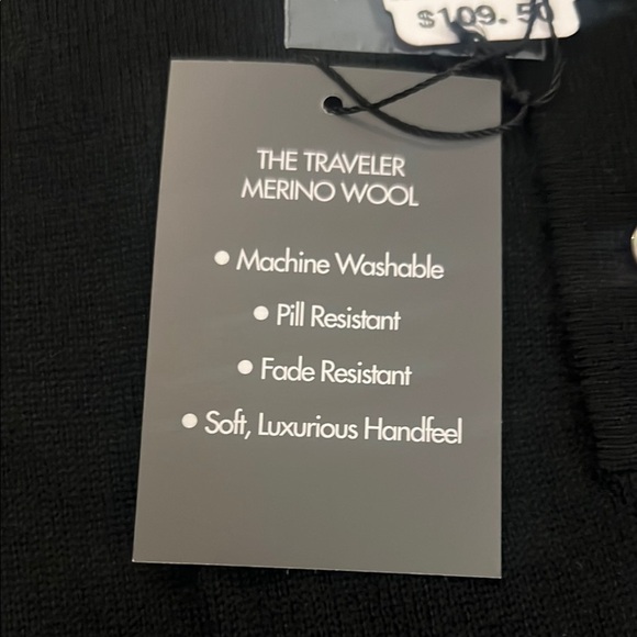 Jos. A. Bank Black Sweater Merino Wool - Picture 2 of 4